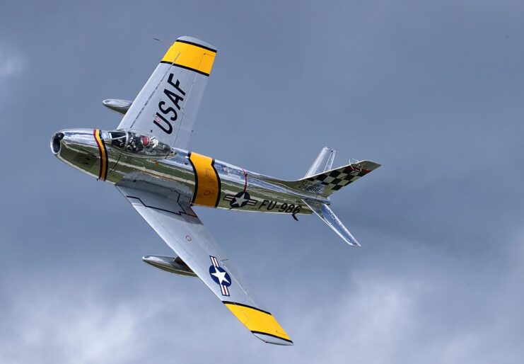 North American F-86 Sabre in flight