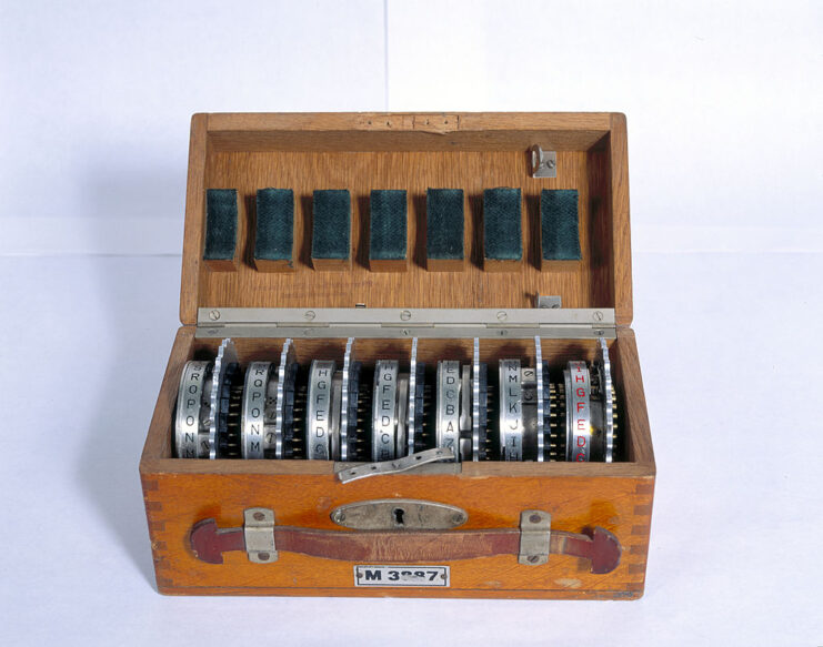 Wooden box containing rotors