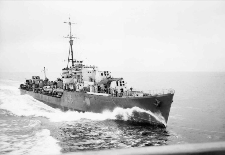 HMS Petard (G56) at sea