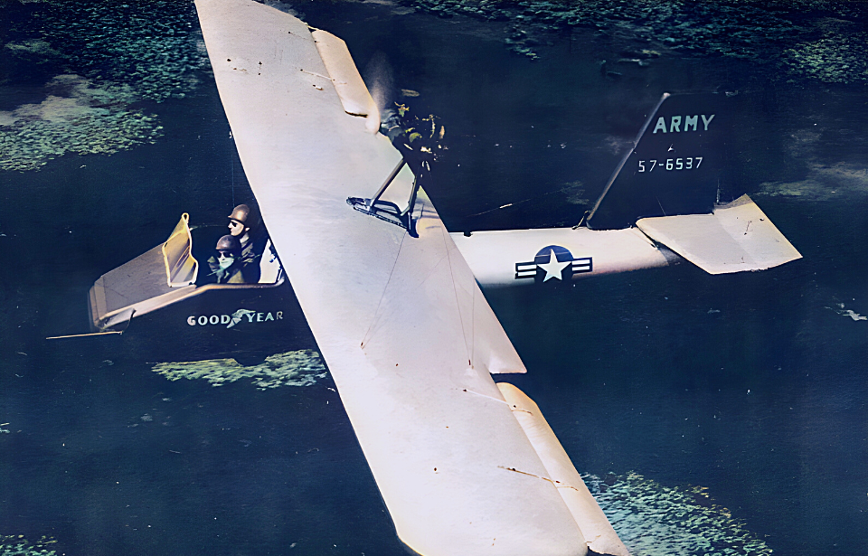 Goodyear 446/XAO-2 Inflatoplane in flight