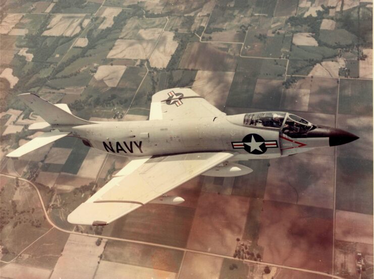 McDonnell F3H-2N Demon in flight