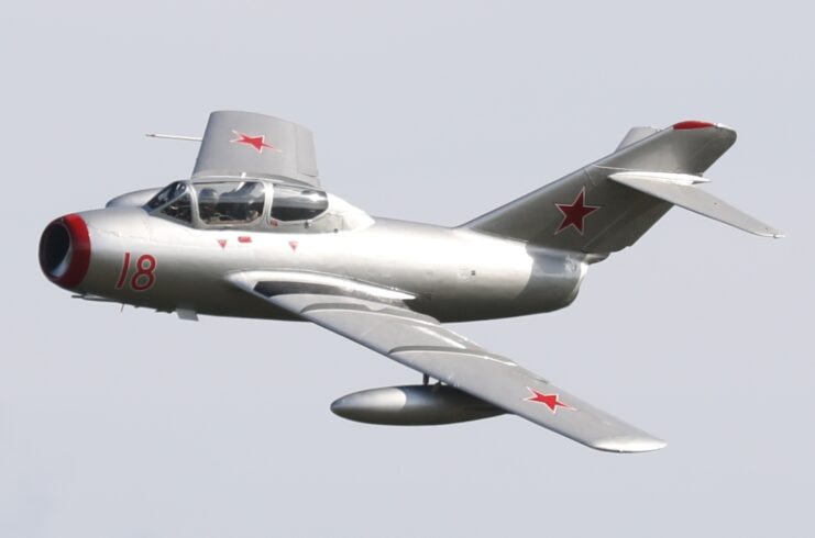 Mikoyan-Gurevich MiG-15 in flight