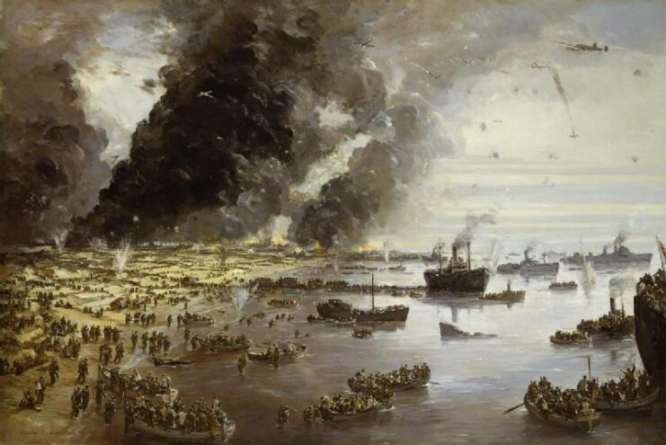 Painting of the Dunkirk evacuation