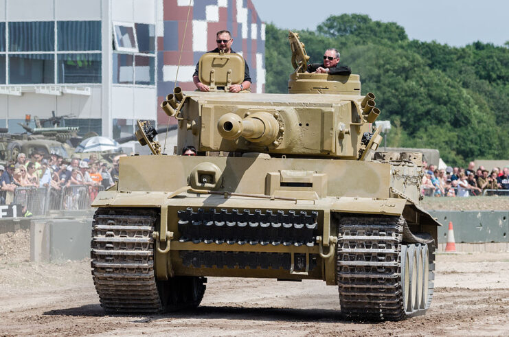 Tiger 131 driving along a dirt track