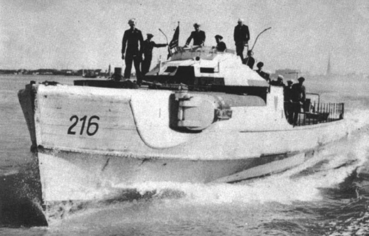 US Navy sailors aboard an E-boat at sea