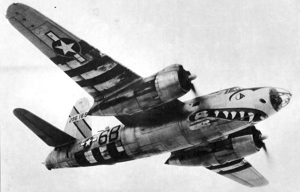 Martin B-26 Marauder 'Big Hairy Bird' in flight