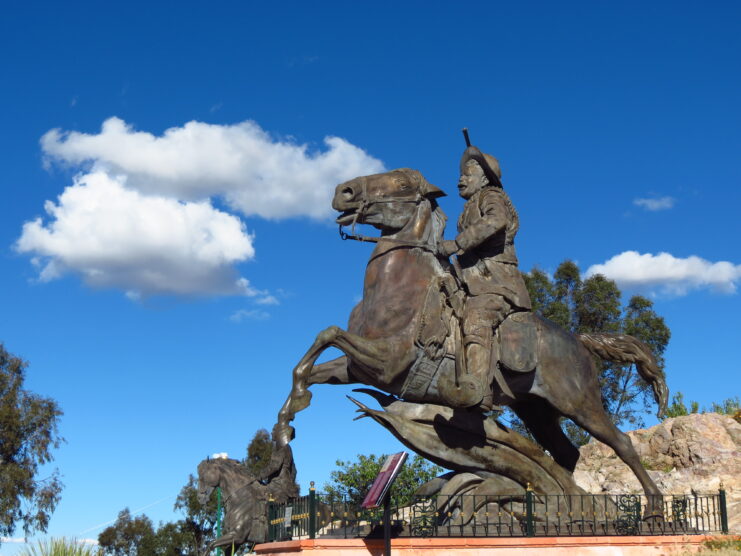View of a statue of Francisco "Pancho" Villa
