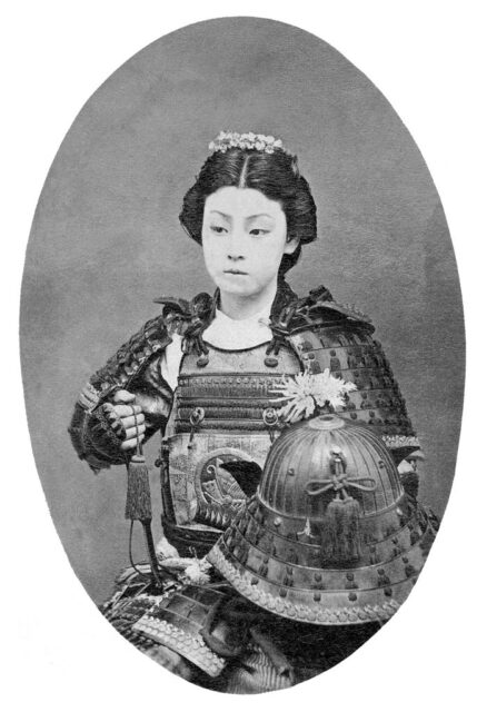 Actress dressed as an Onna-musha