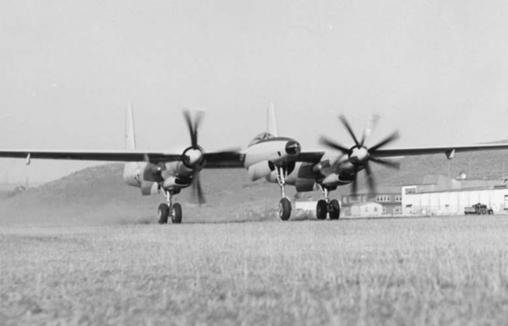 Hughes XF-11 preparing for takeoff