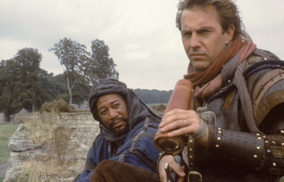 Morgan Freeman and Kevin Costner as Robin Hood and Azeem Edin Bashir Al Bakir in 'Robin Hood: Prince of Thieves'