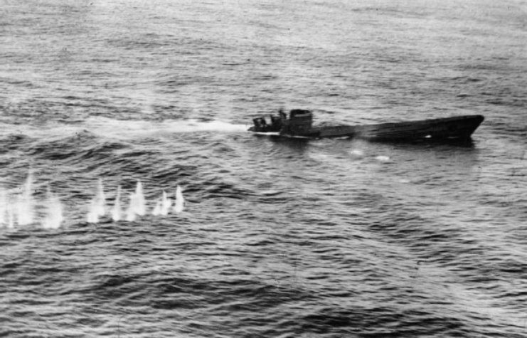 U-426 being attacked while at sea