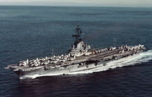 USS Ticonderoga (CVS-14) at sea