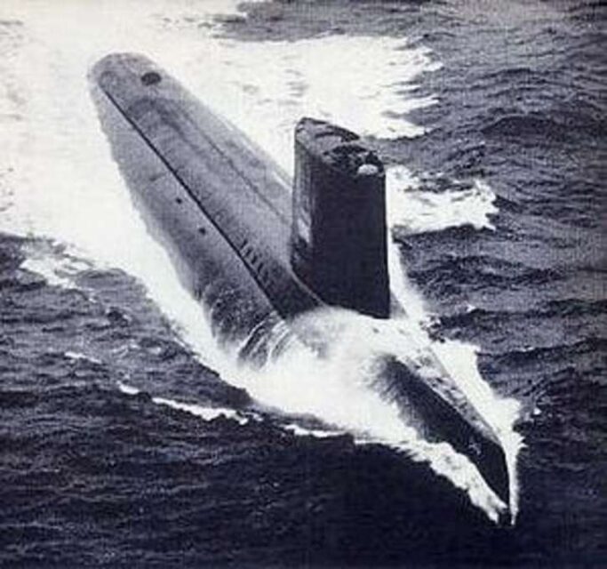 USS Triton (SSRN-586) at sea