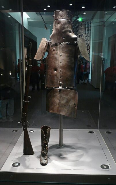 Ned Kelly's suit of armor on display
