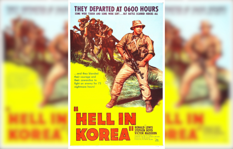 Promotional poster for 'Hell in Korea' - also known as 'A Hill in Korea'