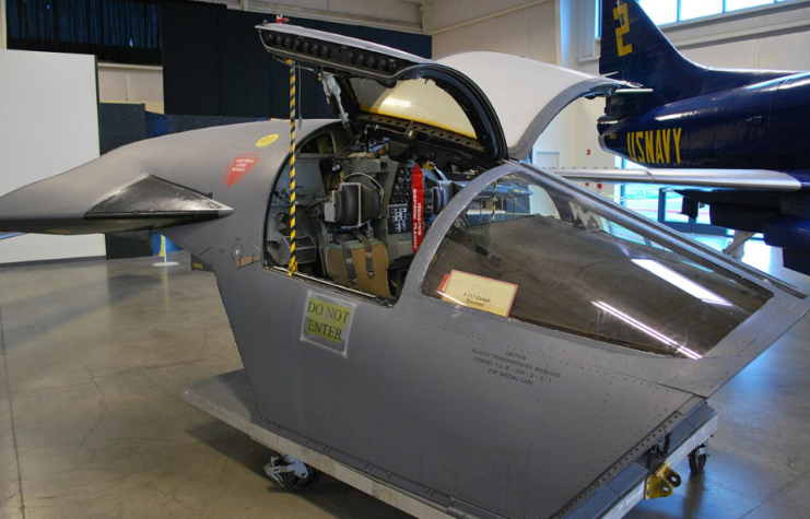 General Dynamics F-111 Aardvark crew escape module on display