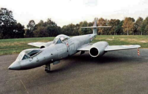 Gloster Meteor F8 WK935 on display outside