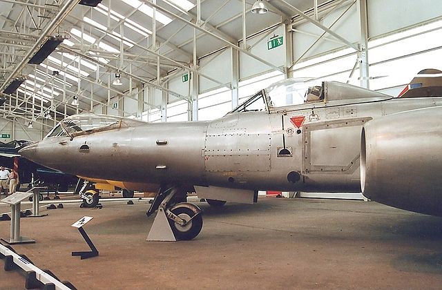 Gloster Meteor F8 WK935 on display