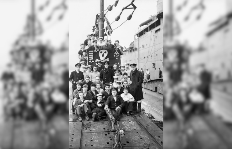 Portrait of the crew of the HMS Thunderbolt