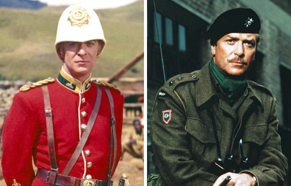 Michael Caine as Lt. Gonville Bromhead in 'Zulu' + Michael Caine as Lt. Col. John O.E. Vandeleur in 'A Bridge Too Far'
