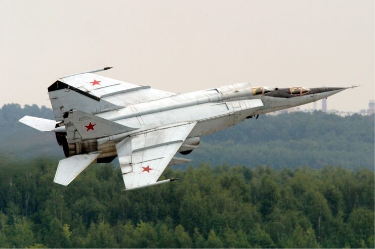 Mikoyan-Gurevich MiG-25PU taking off