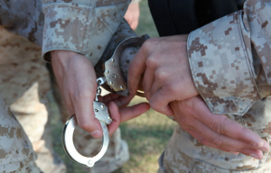 Man being handcuffed