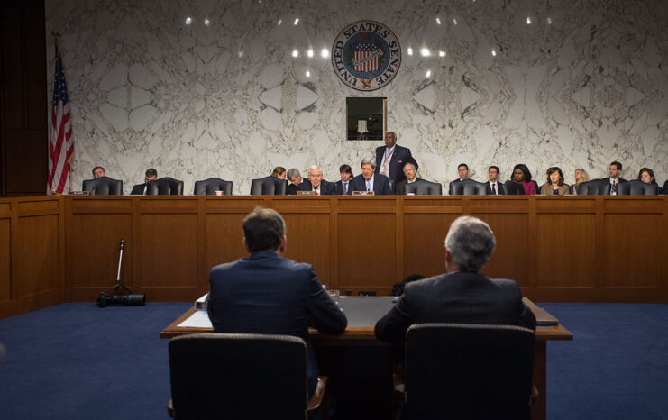 Thomas Nides and William Burns speaking before the US Senate Foreign Relations Committee