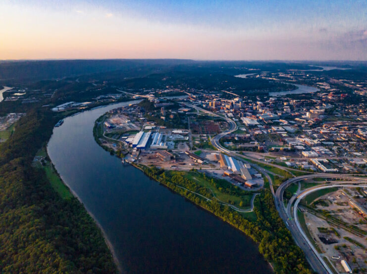 Aerial view of Chattanooga, Tennessee
