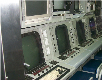 Close-up of the USS Greeneville's (SSN-772) fire control console