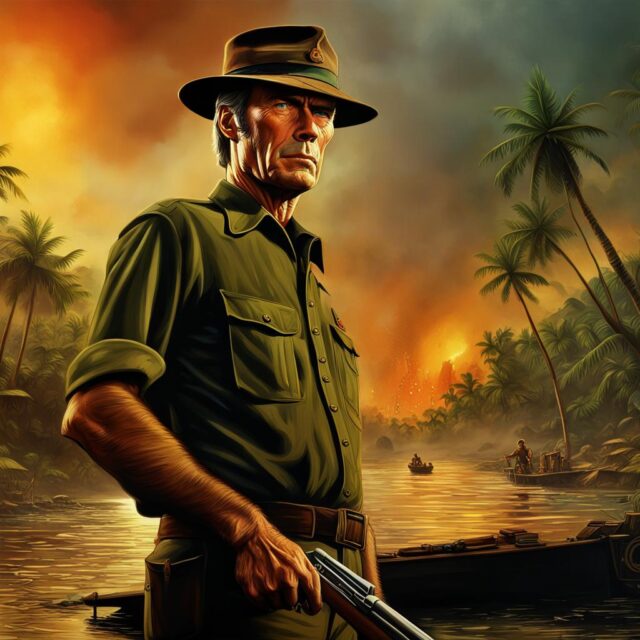 AI image of Clint Eastwood as Capt. Benjamin Willard in 'Apocalypse Now'