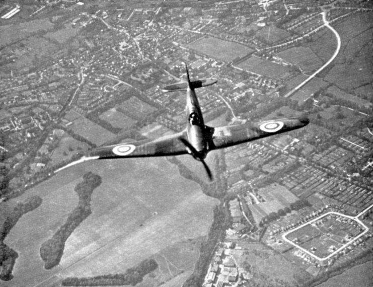 Hawker Hurricane in flight