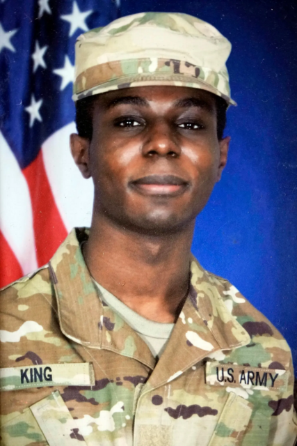 Military portrait of Travis King