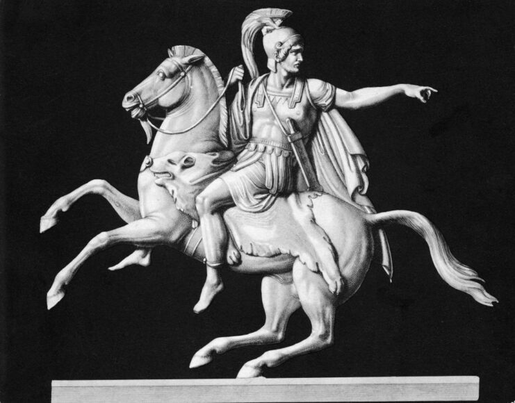 Statue of Hannibal on horseback