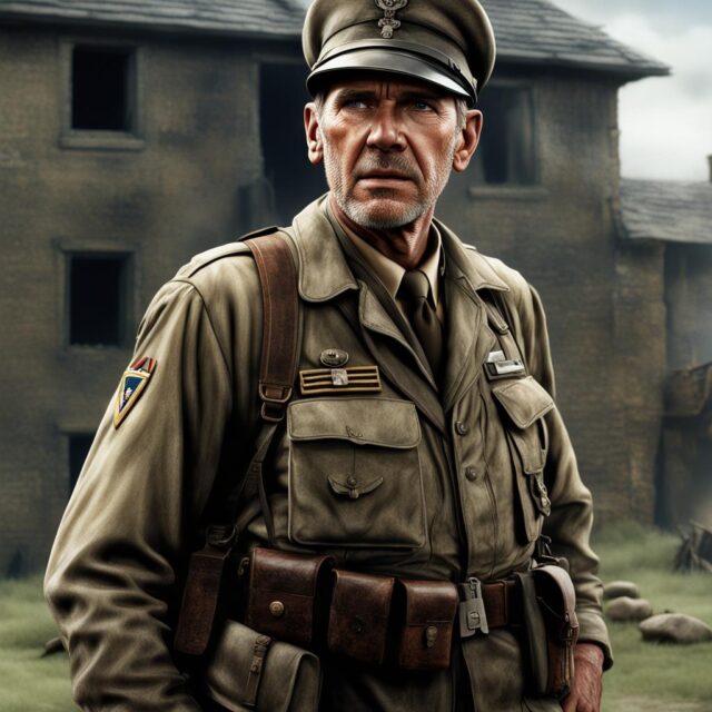 AI image of Harrison Ford as Capt. John Miller in 'Saving Private Ryan'