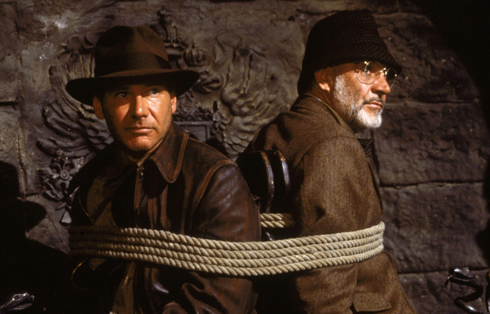 Harrison Ford and Sean Connery as Indiana Jones and Henry Jones, Sr. in 'Indiana Jones and the Last Crusade'
