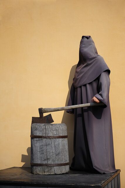 Statue of a medieval executioner