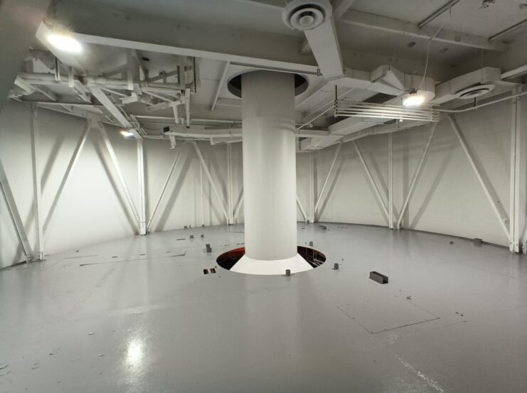 Interior of a large white room