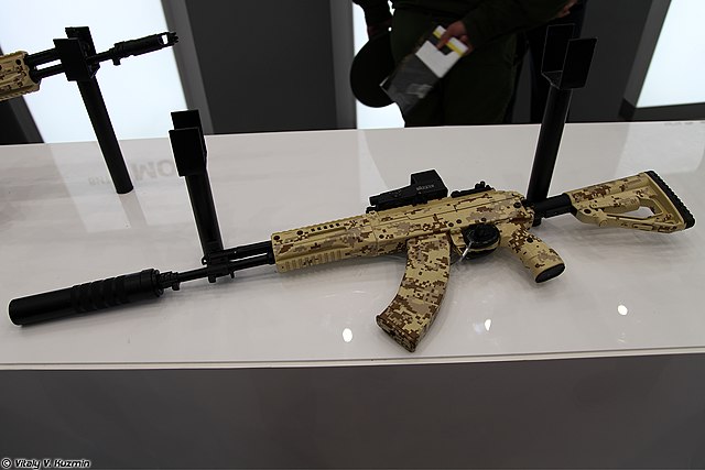 AK-15 placed on a table