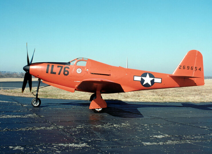 Bell P-63E Kingcobra parked on the runway