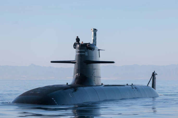 Isaac Peral (S-81), an S-80 Plus-class submarine, at sea