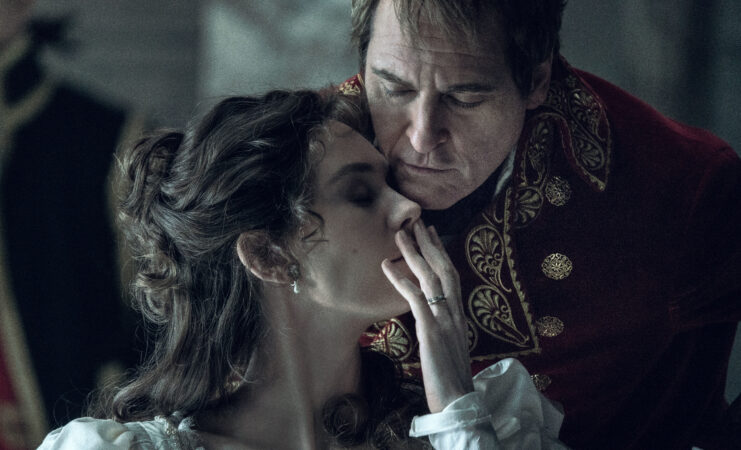 Vanessa Kirby and Joaquin Phoenix as Empress Josephine and Napoleon Bonaparte in 'Napoleon'