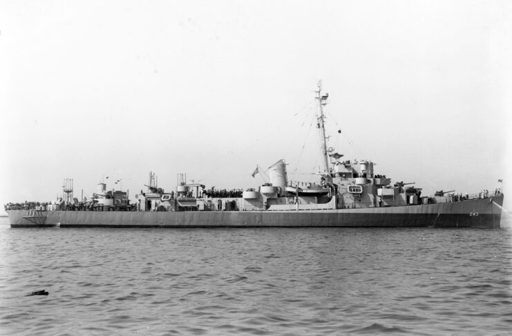 USS J. Richard Ward (DE-243) at sea
