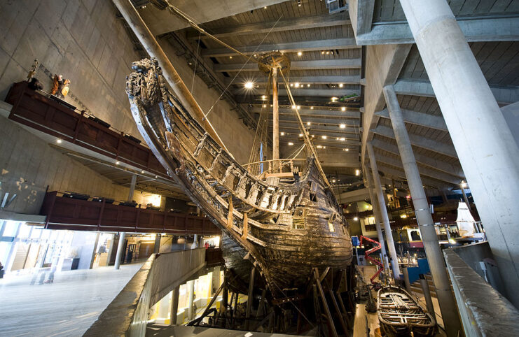 Vasa on display at the Vasa Museum