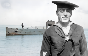USS O-5 (SS-66) at sea + Henry Breault wearing the Medal of Honor