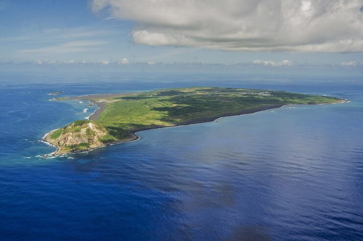 Aerial view of Iwo Jima