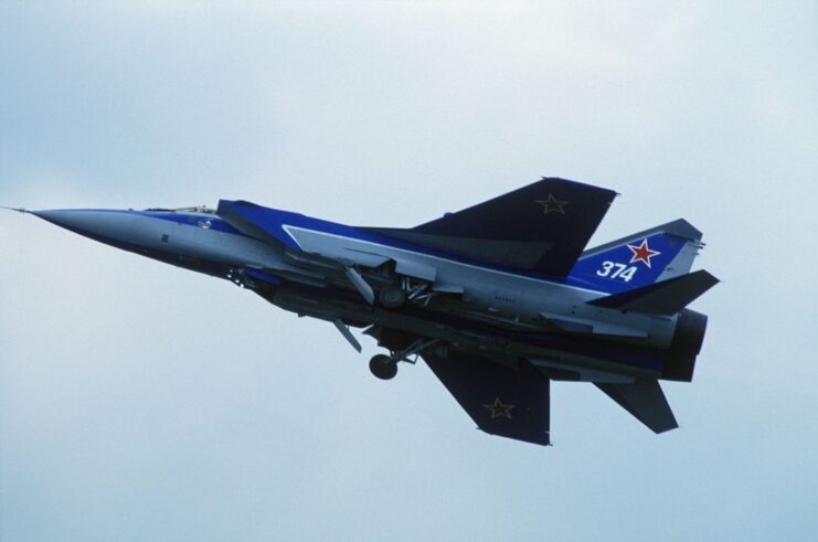 Mikoyan MiG-31 "Foxhound" in flight