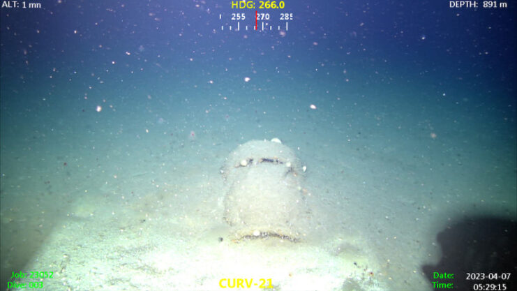 WWII-era munition on the seafloor