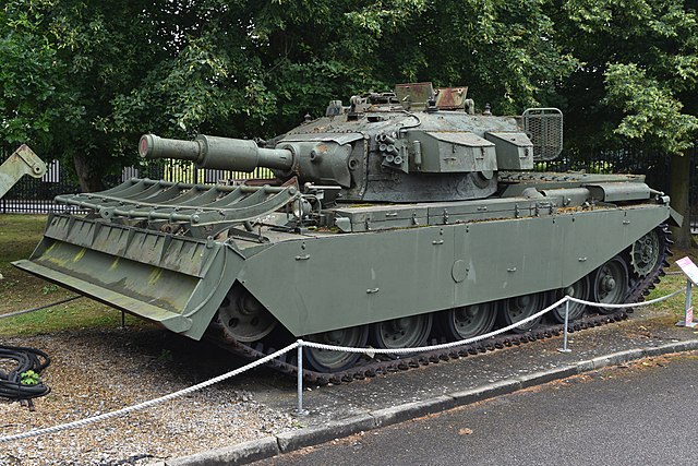 Centurion FV4003 AVRE on display outside