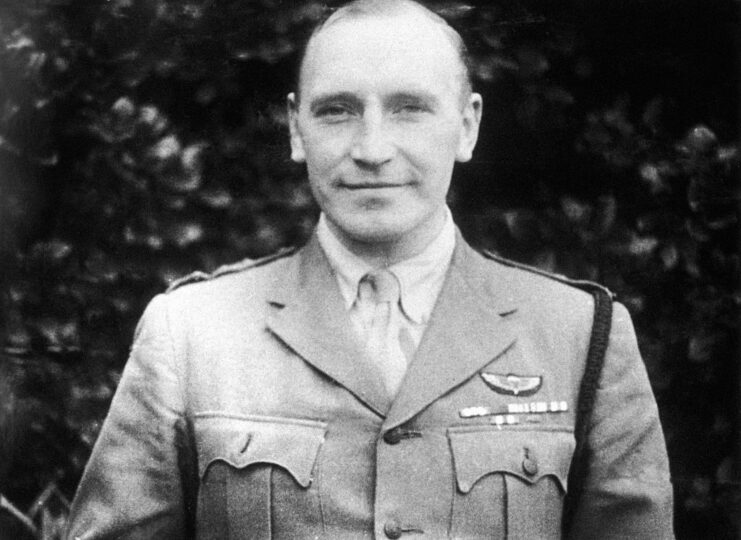 Paddy Mayne standing in his military uniform
