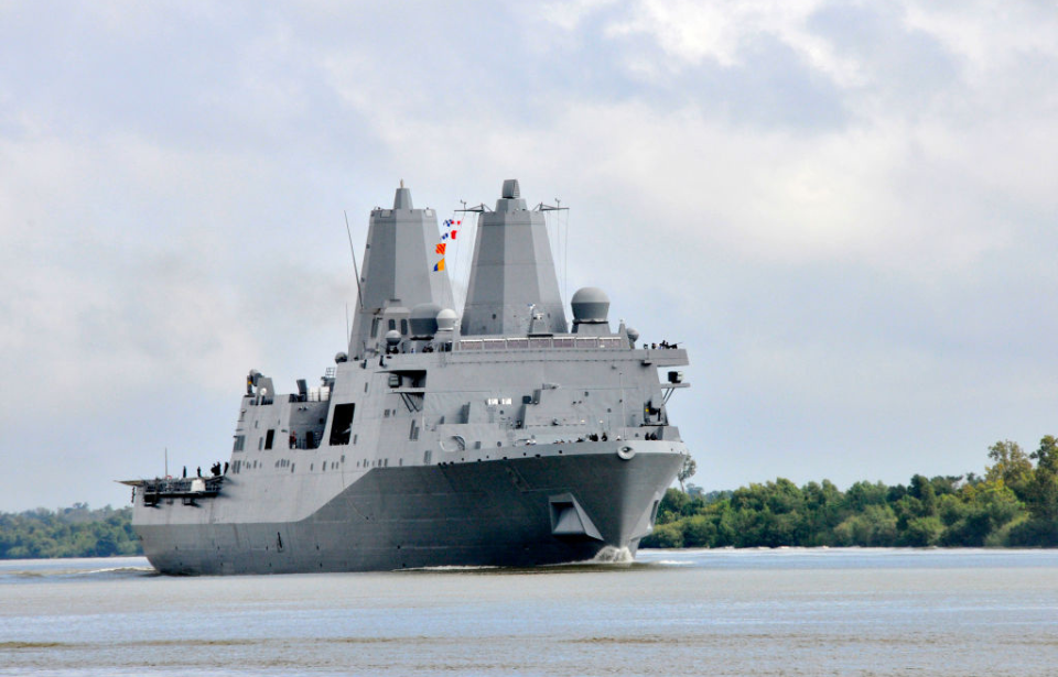 The USS New York (LPD-21) Was Constructed With Steel From the World
Trade Center